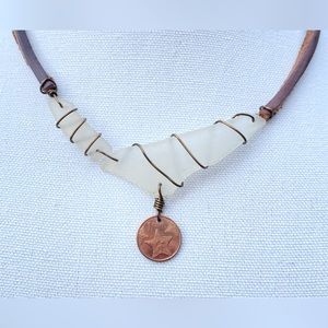 Bahamian Penny Beachglass Necklace